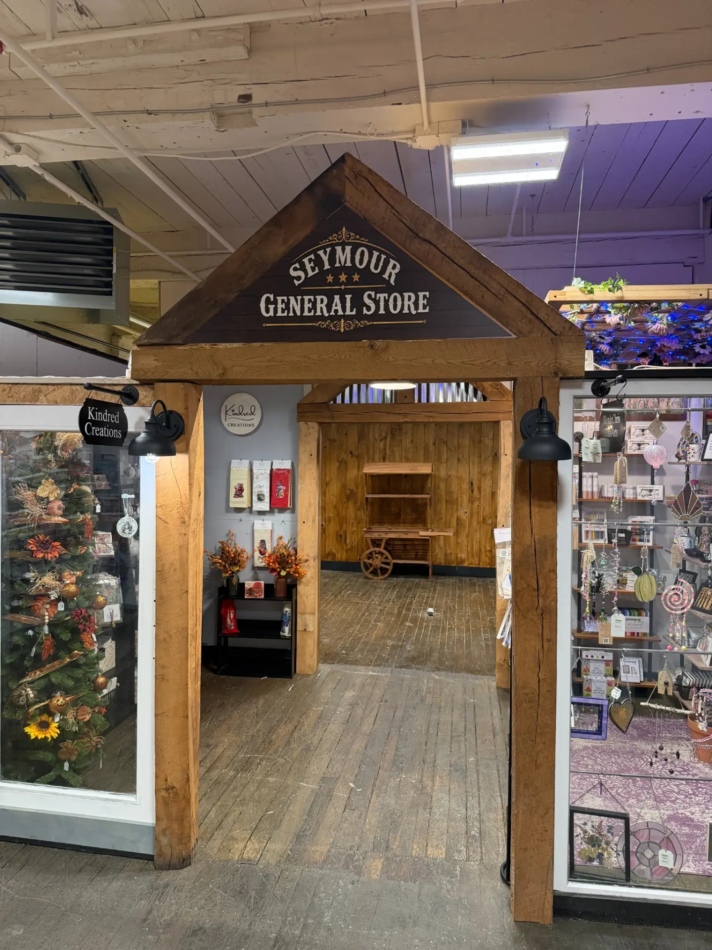 The timber-framed entrance to Seymour General Store